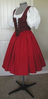 Little Red Riding Hood Adult Costume Dress Handmade