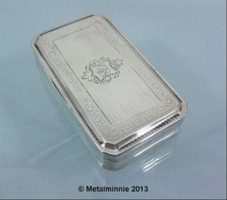 french silver table snuff box hinge good and the lid is a close tight