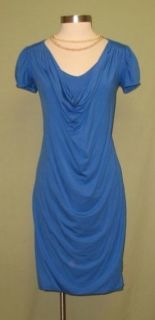 Antonio Melani Blue Draped Look of 2 in 1pc Moroccan Becky Dress Med 