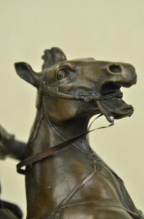 Antoine Louis Barye Orientalist Bronze Arab on Horseback Slaying Lion 