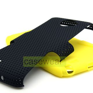 Black Yellow Apex Perforated Hard Case Gel Cover for Samsung Galaxy 