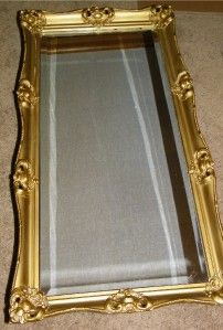 Antique Ornate Gold Gilded Beveled Mirror