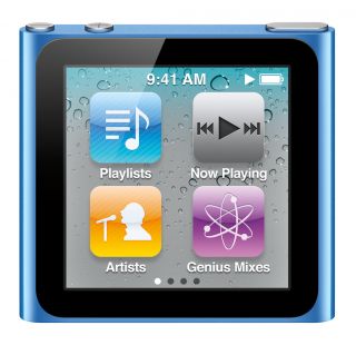 APPLE MC689LL A 6TH GENERATION 8GB iPod NANO 6TH GENERATION BLUE WITH 