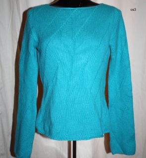 ANN TAYLOR 2 PLY PURE 100% CASHMERE BOATNECK SPECIALTY KNIT PLUSH 