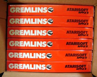 CASE 6 New/SEALED APPLE II GREMLINS Games by ATARI 1984 (for IIe, II+ 