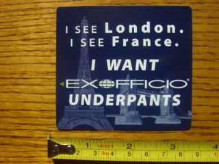 ExOfficio Travel Clothing Underwear Sticker Decal New