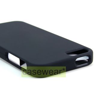 Protect your Apple iPhone 5 with Black Rubberized Hard Case
