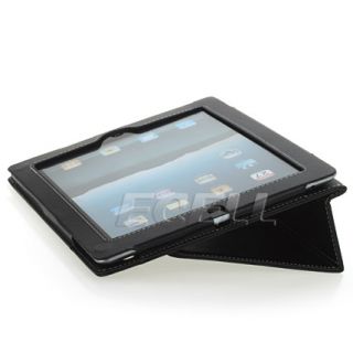 Black Textured Leather Slip in Case for Apple iPad 2