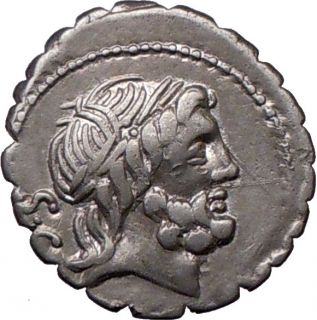 Roman Republic Q Antonius Balbus 83BC Silver Coin