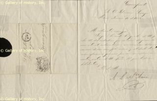 ANTONIO LOPEZ DE SANTA ANNA   MANUSCRIPT LETTER SIGNED 06/16/1853