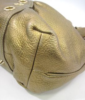 you are bidding on a anya hindmarch gold riveted tote handbag gold 