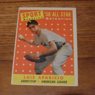 1958 Topps 483 Luis Aparicio Al All Star Chicago White Sox