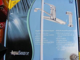 AquaSource Single Handle Kitchen Faucet New $ 34 99