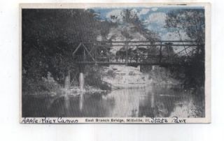 IL Millville Illinois Apple River Stockton Galena Area Postcard Bridge 