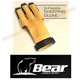 Bear Archery Leather Logo Embossed Shooting Glove LRG