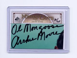 Archie Moore Mystery Cuts Auto Original Signature 31 65