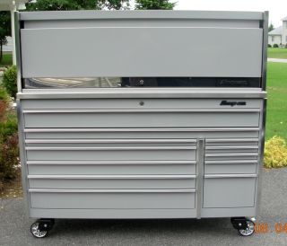2011 Snap On KRL1032 Arctic Silver Tool Box Stainless Steel Top Hutch 