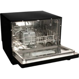 Koldfront Countertop Dishwasher 6 Setting Black Compact Portable Dish 