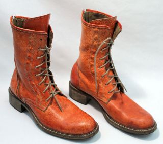 AREA FORTE Leather Boots Italian Size 38 Made in Italy 240 00