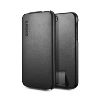 SPIGEN SGP Leather Case Argos Flip series for new iPhone 5 Black