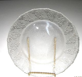 Vintage Depression Glass Plate Bowl Grape Pattern A1