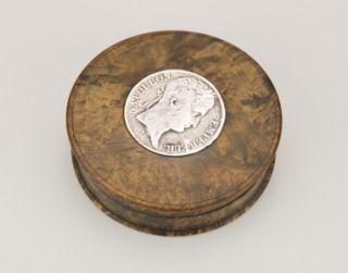 Antique 19thC French Burr Walnut Faux Tortoiseshell Snuff Box C 1820 