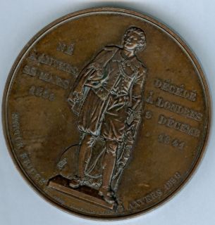 1856 Antoine Van Dyck Medal, by Leopold Wiener