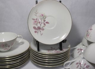 Symco China Cups Saucers Desert Plates Arliss Pattern