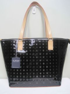 Arcadia Italian Patent Black Leather Shoulder Handbag 3843 Italy 
