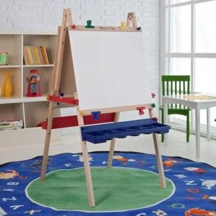   deluxe wooden standing art easel double sided adjustable height easel