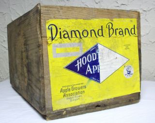 Apple Box Vintage Hood River Oregon Diamond Brand