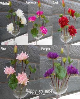 1pc 50cm 20 Lotus Flowers Artificial Autumn Water Lily Wedding Decor 