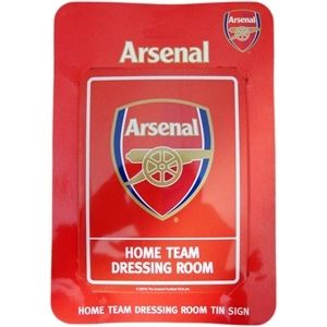 Arsenal Home Team Dressing Room Tin Metal Sign Official