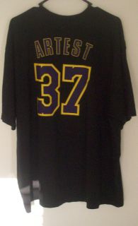   Angeles Lakers Nba Metta World Peace Ron Artest Jersey Shirt 2XL Black