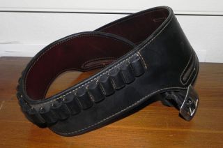 Vintage ARVO OJALA Hollywood Black Leather .45 cal. Double Holster Gun 