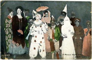 Masquerade Group Asbury Park NJ Scarce Old Postcard 1910