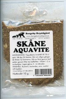    Norwegian Swedish or Scandinavian Skane Aquavit Spices from Sweden