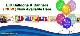 Eid Mubarak Balloons Multicoloured Gold Eid Banners Brand New