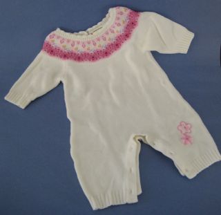 Laura Ashley Knit Girls Infant Jumper Romper 3 Months
