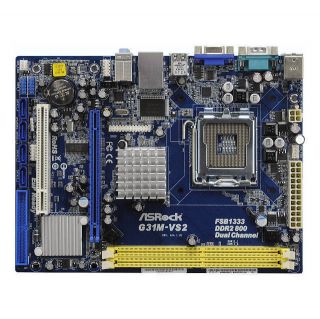ASRock G31M VS2 LGA775 Core 2 Quad Intel G31 DDR2 A V L MATX 
