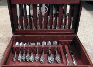 Wallace Grand Baroque Sterling Set for 12 48 Pieces
