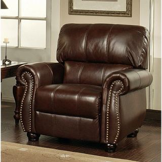 Luxurious Italian leather upholstery highlights this stunning chair 