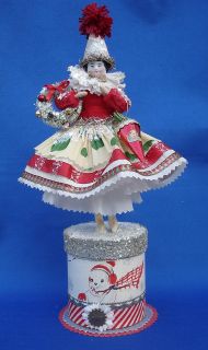 Susan Arnot Christmas Vintage German Doll Head Elegant Angel