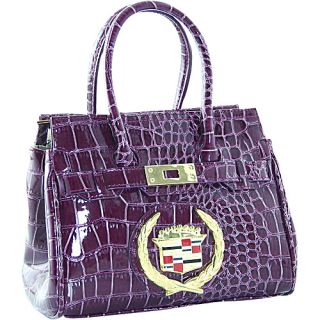 click an image to enlarge ashley m cadillac croco small satchel purple