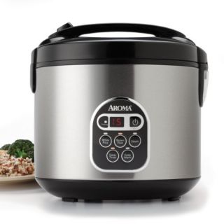 Aroma Arc 150SB 20 Cup Digital Rice Cooker and Food Steamer New