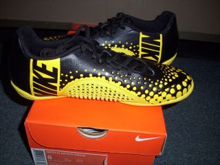 Nike5 Elastico Finale Black Tour Yellow Indoor Soccer Shoes