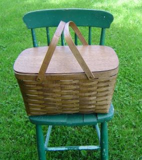 Vintage Ashwood Basket Company Made in USA Picnic Basket Exceptional 
