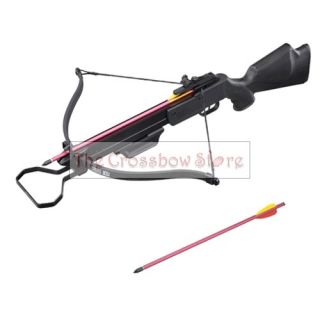 130 lbs Plastic Handle Black Hunting Crossbow 2 Arrows