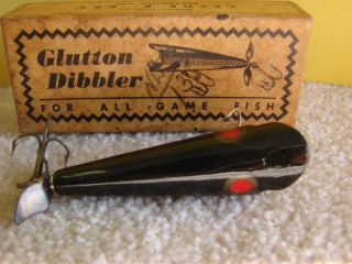Vintage Glutton Dibbler in Box Arkadelphia AR Wood Fishing Lure