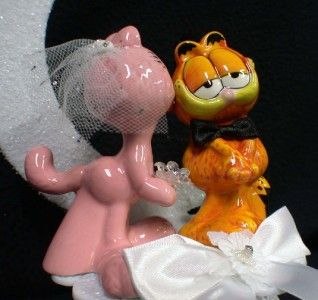 garfield arlene kiss wedding cake topper cat kitty
